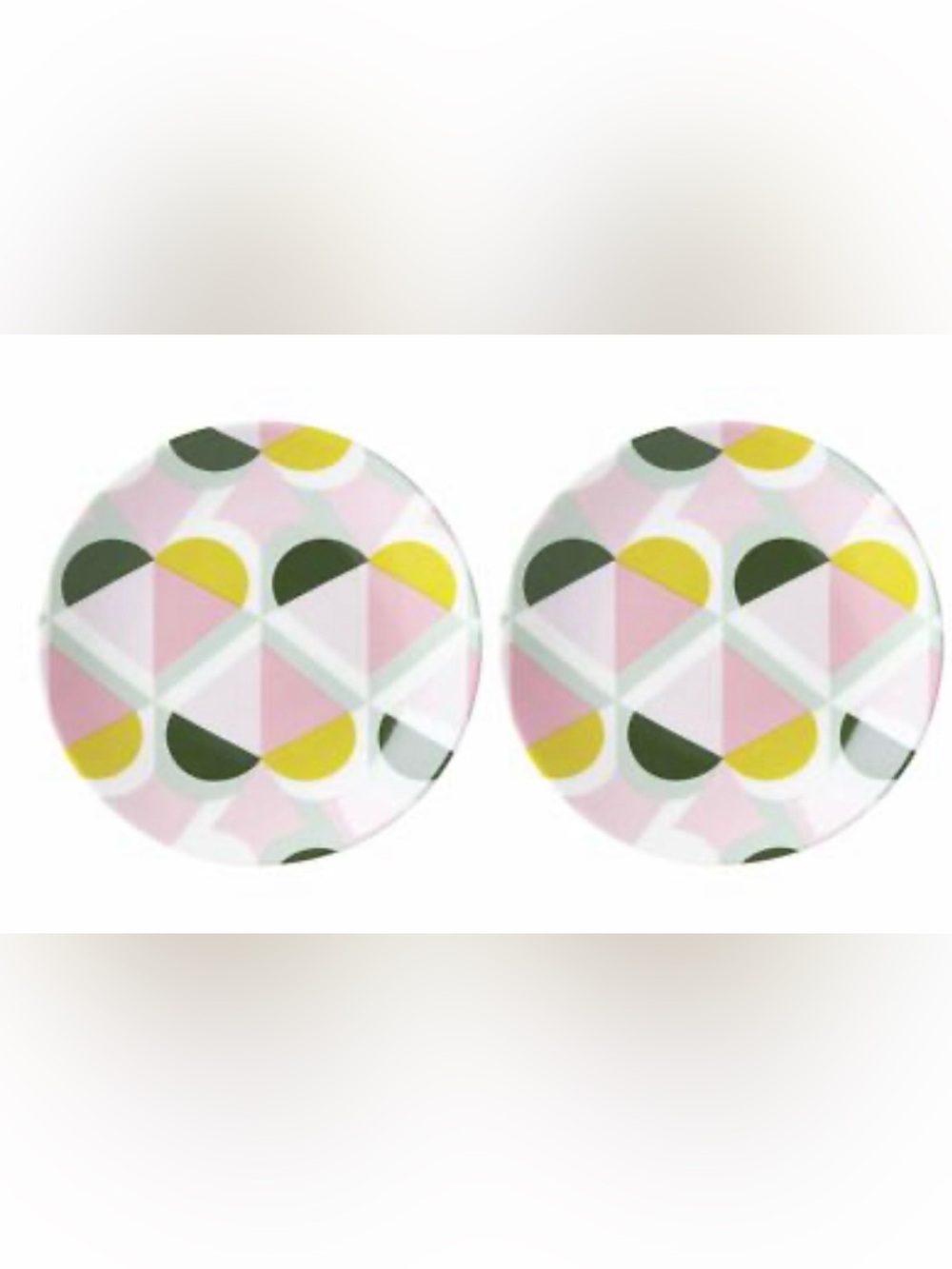 New Kate Spade New York Geo Spade 2-piece Tidbit Plate Set Multi Colors
